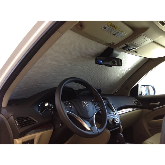 HeatShield, The Original Windshield Sun Shade, Custom-Fit for Acura MDX SUV w/ Sensor 2014, 2015, 2016, 2017, 2018, 2019, 2020, Silver Series