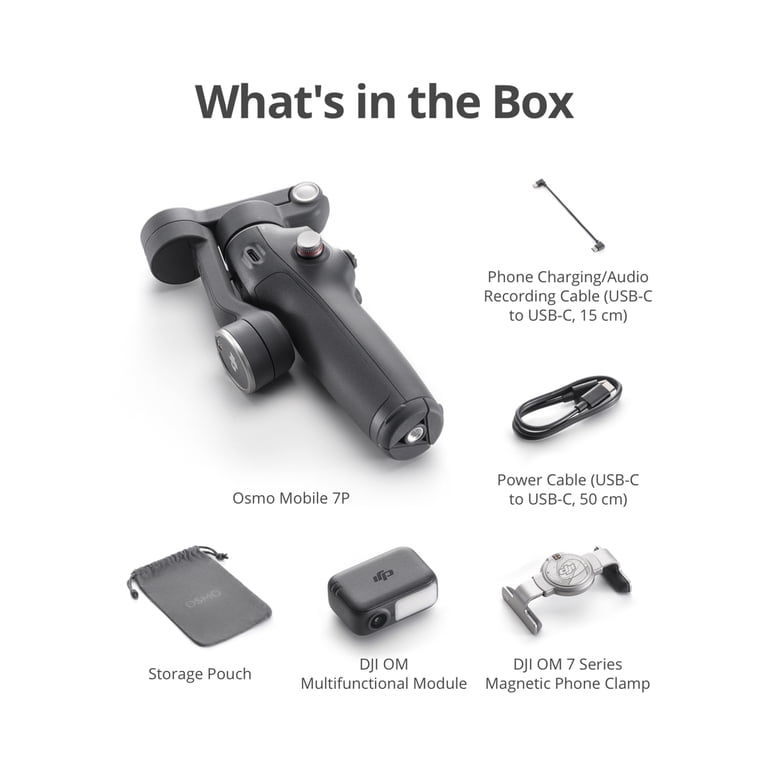 DJI Osmo Mobile 7P Smartphone Gimbal Stabilizer, 3-Axis, Magnetic