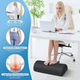 thumbnail image 4 of Foot Rest for Under Desk at Work Office Desk Accessories with Memory Foam and Washable Removable Cover  Foot Stool for Office  Car  Home to Foot Support and Relax Ankles(Black)., 4 of 6