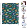 thumbnail image 4 of Dinosaur and Palm Tree Pattern Blanket,Comfortable Soft Flannel Throw Blanket,All Season,Warm Lightweight Blankets for Sofa Bed Couch Living Room Chair,30"x40", 4 of 4