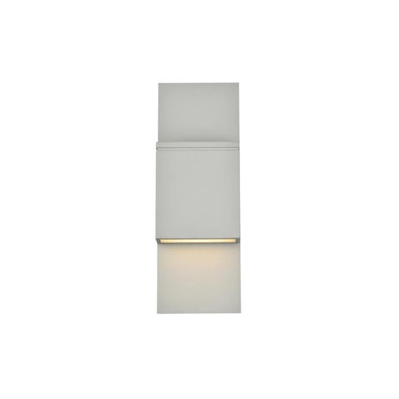 Living District Raine Modern Integrated LED Wall Sconce Silver Glass Lens