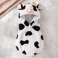 thumbnail image 6 of Bainana Halloween Romper For Infant Girls Boys Animals Print Sleeveless Hooded Jumpsuit Cute Unisex Baby Kids Theme Party Bodysuit 9-12 Months White, 6 of 9