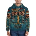 thumbnail image 2 of Zufioo Owl In Blue Design Fleece Comfortable Hoodie for Mens,Sweatshirt for Men,Pullover Hooded Sweatshirt for Men -X-Large, 2 of 5