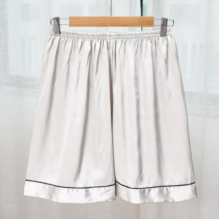 

Classic Short Pure Color Silk Men s Casual Pajamas Loose Homewear