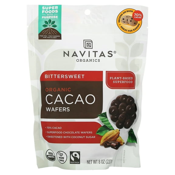 Navitas Organics Bittersweet Cacao Wafers 8 oz.