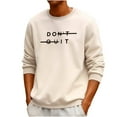 thumbnail image 3 of Generic Men's Hoodless Sweatshirt Novelty Funny Letter Printed Pullover Long Sleeve Warmth Fashion Baggy Sweater Going Out, 3 of 5