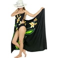 thumbnail image 5 of HAPPY BAY Women's Bikini Skirt Sarong Swimwear Swim Cover up Bathing suit Summer Wraps Swimsuit Beach Wrap Coverups for Women Beachwear One Size Coal, Floral, 5 of 5