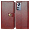 thumbnail image 2 of Funda de piel de color liso para Xiaomi 12 Pro, color rojo, 2 of 5