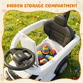 thumbnail image 6 of iYofe 3-in-1 Toddler Push Car for Ages 1-3, Licensed Ford F-150 Ride On Toy with Parent Handle, Safety Rail, Storage, Lights & Horn, Stroller Alternative Push Car for Toddlers 18-36 Months, White, 6 of 8