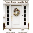 thumbnail image 2 of Front Door Handle and Deadbolt Set  Front Door Lock Set  Oil-Rubbed Bronze  Vintage Lower Half Entry Handleset  Entry Door Handle with Reversible Lever, 2 of 8