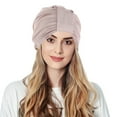 thumbnail image 2 of EnJoCho Breathable Turban for Women Knot Fashion Pleated Turban Cap Headwrap Sleep Hat Ladies Breathable Cap, 2 of 7