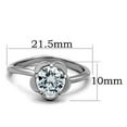 thumbnail image 2 of High polished (no plating) Stainless Steel Ring with AAA Grade CZ in Clear for Women Clear Stone Color Style TK1540 Size 10, 2 of 4