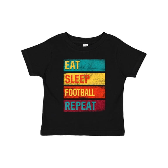 Inktastic Football Sports Eat Sleep Football Repeat Boys or Girls Toddler T-Shirt