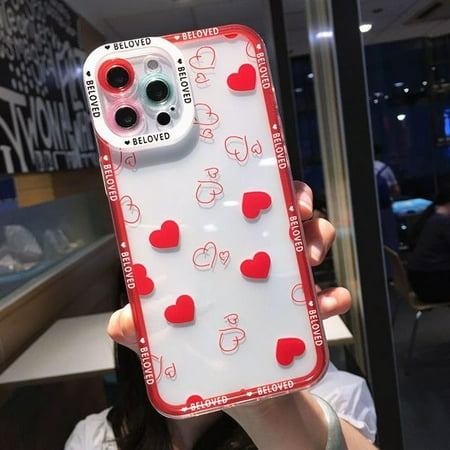 Wave Poin Love Heart Phone Case For Xiaomi Redmi Note 12 11 Pro Plus 5G 11S 11T 11E 10S 10 9S 9 Redmi 10C Transparent Soft Cover