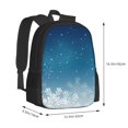 thumbnail image 3 of Daiia Christmas Snowflakes Backpack for Men and Women -Durable Backpack Large Capacity, Water-Resistant Bag with Adjustable Straps and Laptop Compartment, 3 of 9