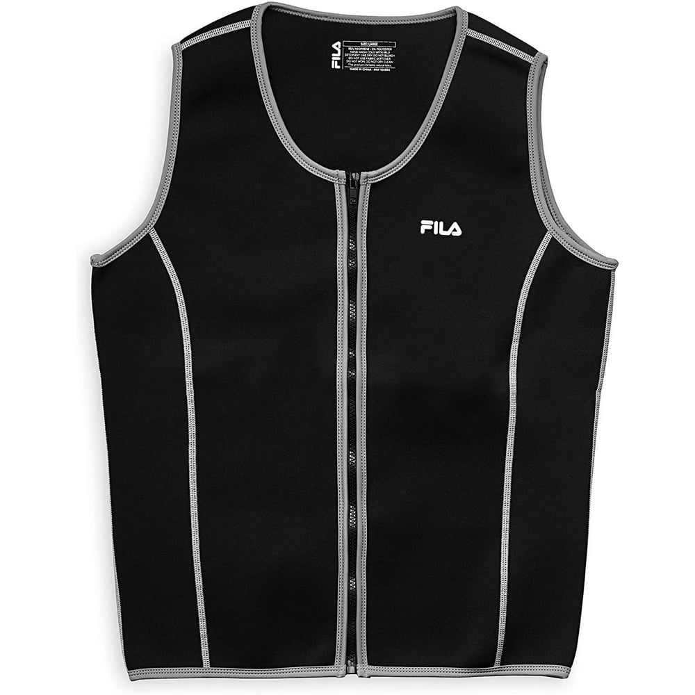 FILA Accessories Men's Sauna Vest - Neoprene Sweat Suit Zipper Tank Top ...