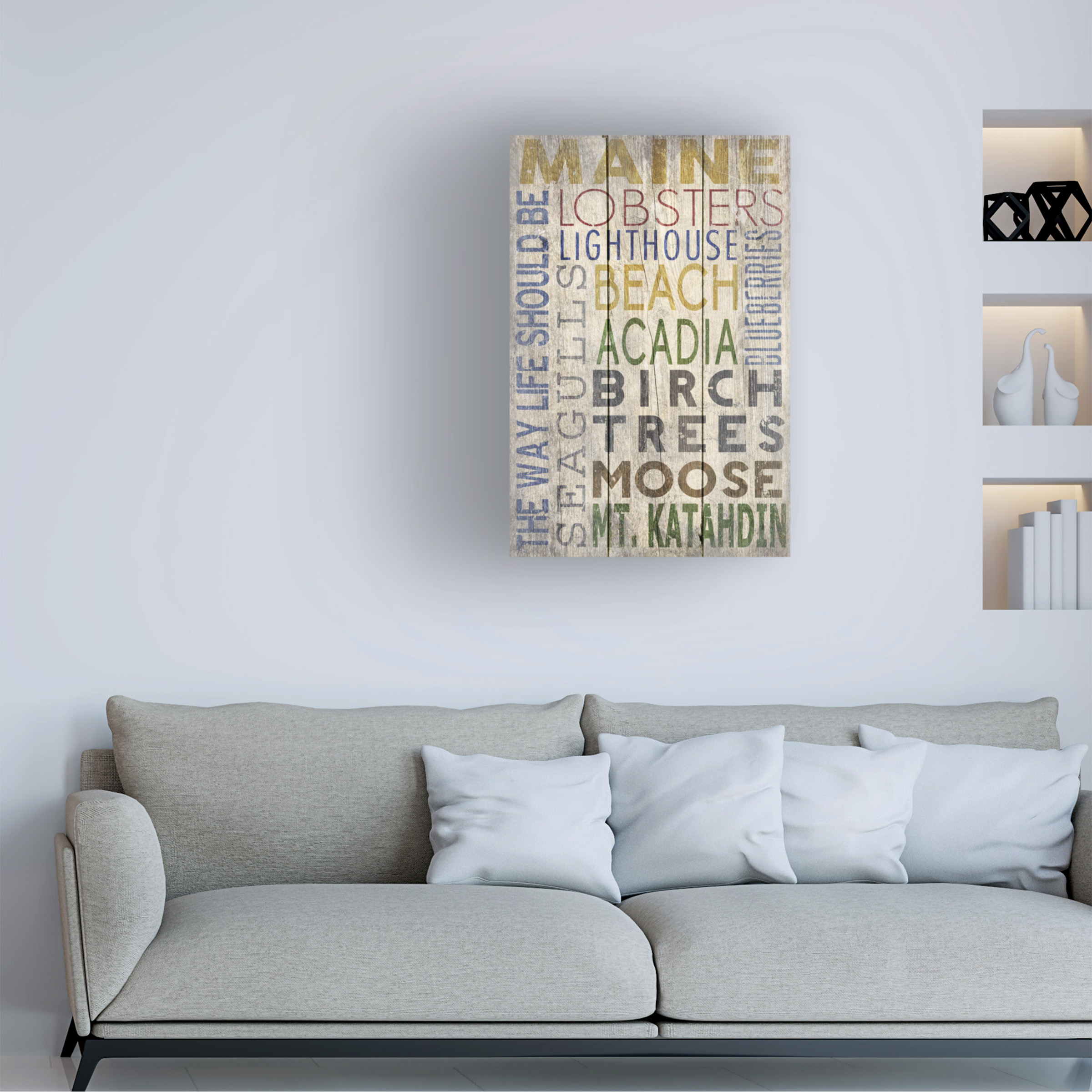 Trademark Fine Art Lantern Press Maine Canvas Wall Art - 22x32