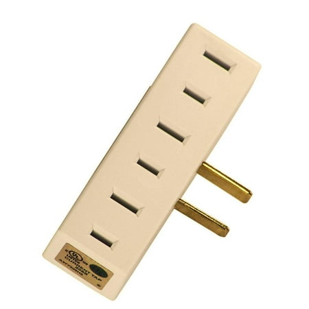 01 Plug Prong - Ivory Triple Outlet 2 Prong Plug 1747V-BOX3