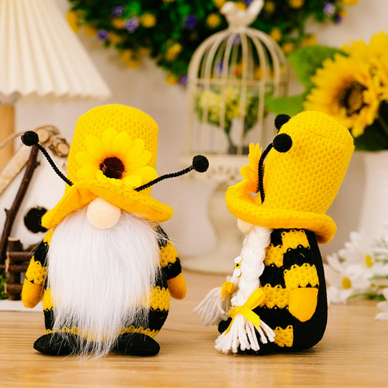 Bumble Bee Gnome Plush,Spring Gnome Decor, World Bee Day Honey  bee Gnomes Decorations for Home Farmhouse Tier Tray Decor, Summer Gnomes  Decor, Gnome Gifts for Woman : Home & Kitchen