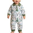 thumbnail image 6 of larppty Newborn Baby Boy Western Clothes Cow/Horse Print Romper Jumpsuit Long Sleeve Button Up Collared Bodysuit Outfit, 6 of 6