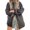 Black, variant on BAETEUY Women Winter Coat - Double Pockets Loose Color Matching Single-breasted Mid Length Jacket