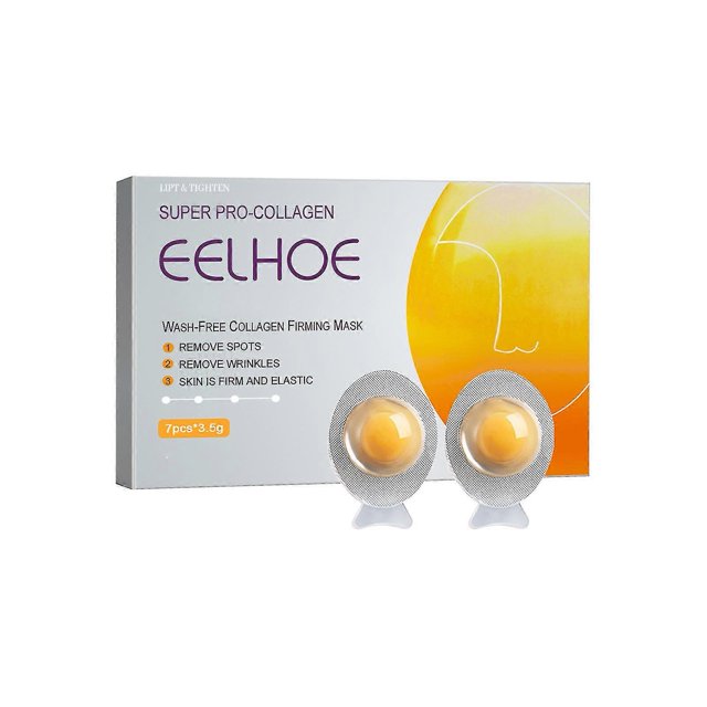 Eelhoe Egg Sleeping Mask Collagen Leave-in Firming Refinement Spots & Wrinkles Eyes Fine Lines Anti-wrinkle 7pcs/box -9332350636631