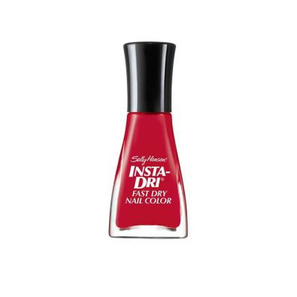 2 Pack Sally Hansen InstaDri Fast Dry Nail Color, Rapid Red, 0.31 oz