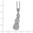 thumbnail image 2 of Sterling Silver & CZ Brilliant Embers Polished Triple Teardrop Necklace, 2 of 2