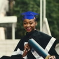thumbnail image 4 of CTIRCHIU 36Pcs Graduation Party Favors Blue Thickened Paper Graduation Caps with Adjustable Elastic Band, 4 of 8