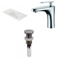 thumbnail image 1 of American Imaginations 35.5-in. W 1 Hole Ceramic Top Set In White Color - Drain Incl. AI-32989, 1 of 9