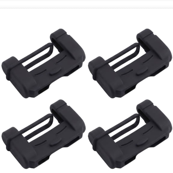 4PCS Universal Car Seat Belt Buckle Covers, Soft Silicon Anti-Scratch Seat Belt Clip Protector Interior Decor Black