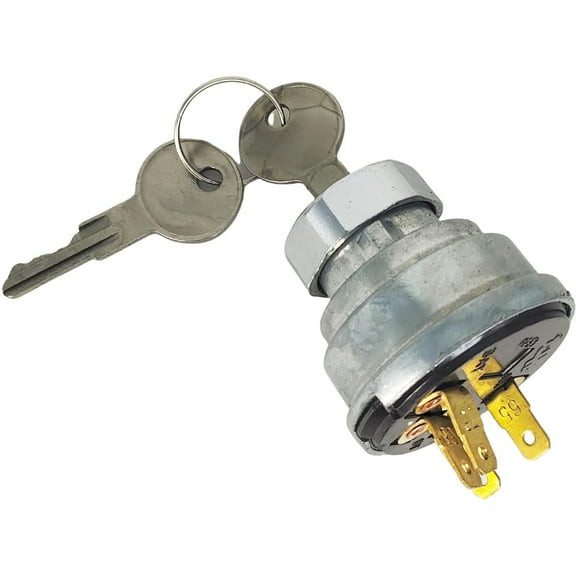 Ignition Switch with 2 Key AT21880 Compatible with John Deere Tractor 1020 1520 1620 2020 2030 450 570 570A 480A 400 440 300 350 380 540 480