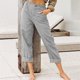 thumbnail image 1 of Pantalones Casuales Pantalones casuales de mujer Pantalones de verano de algodón transpirable Pantalones delgados (gris claro S) Ygjytge para Mujer Gris claro T XL, 1 of 7