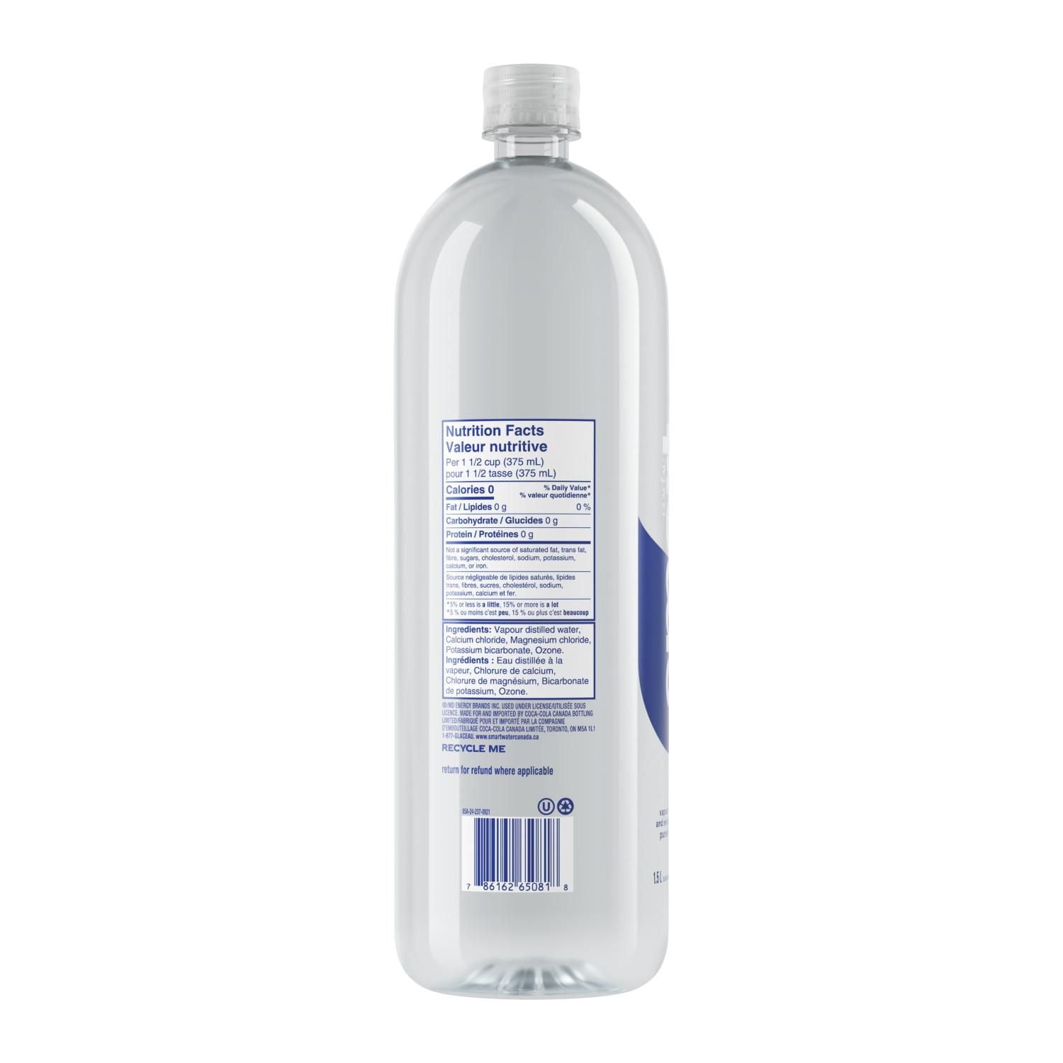 Glaceau Smartwater Bottle, 1.5 Liter, 1.5 L
