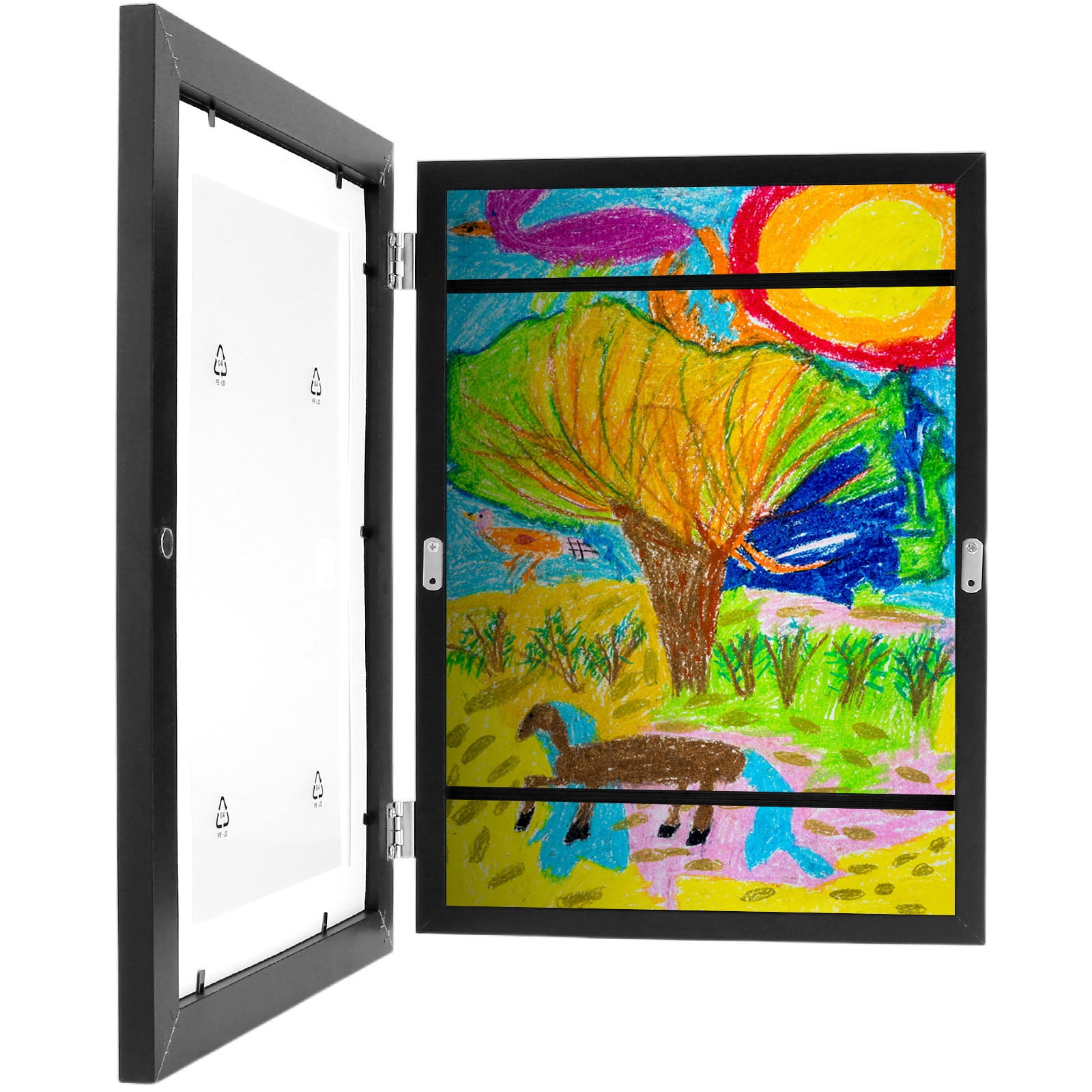 Tzgsonp A4 Front Opening Photo Frames , Wooden Artwork Display Frame