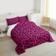 thumbnail image 3 of Manfei Animal Leopard Print 2pcs Bedding Comforter Set for Female Men,Black Pink Twin Comforter Sets,Cheetah Print Breathable Bedding Set,Breathable Home Decor,Reversible, 3 of 8