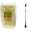 thumbnail image 1 of Asian Best Premium Rice Stick Noodle Medium, 16oz (3 Pack) Plus one NineChef Brand long handle Spoon, 1 of 5