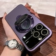 thumbnail image 2 of Invisible Stand Holder Case for iPhone 14/13 /12/ Pro Max with Bracket,Compatible with Magsafe, Window Glass Lens Camera Protector Magnetic Cover (Purple,for iPhone11ProMax), 2 of 12