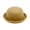 Camel, variant on Flat-top Fedora Hat Pure Color Imitation Wool Jazz Hat Unisex Japanese Style Wide Brim Ladies Round Hat Parties Cosplay Bowler Hat