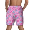 thumbnail image 3 of Xecao Pink Donuts for Men's Swimming Trunks Swim Trunks Quick Dry Swim Shorts with Mesh Lining Funny Swimwear Bathing Suits, 3 of 9