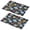 Pioneer Flower Floral-2, variant on Placemat, Pioneer Flower Floral Print Pattern Place Mats Table Mat Set Of 2, PVC Washable Placemats for Party Kitchen Dining Decoration, 18x12 Inch, Fade Resistant