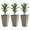 Gris Mélangé, variante sur Outsunny Ensemble de 3 Pots de Fleurs de Jardin en Plastique Noir, de 71 cm de Hauteur (28 Po).