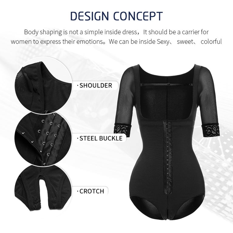 Garteder Shapewear for Women Waist Trainer Tummy Control Fajas Colombianas  Body Shaper Zipper and Buckle Open Bust Bodysuit Corset Cincher