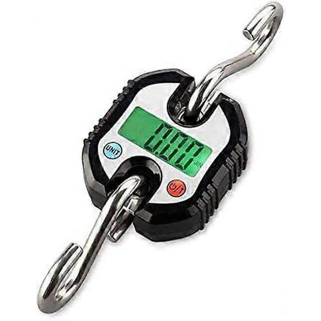 Mini Portable Electronic Scale Crane Scale LCD Digital Scale for Hanging Pig Sheep Livestock Hook 300lb/150Kg (Color : Black, Size: 150kg/50g)