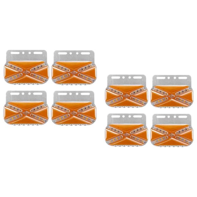 8 piezas de luces LED de posición lateral de 24 V, luces de señal de giro para coche, aptas para camiones, remolques