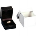 thumbnail image 2 of 12 Ring Gift Boxes Black Leather Jewelry Case Display, 2 of 2