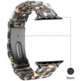 thumbnail image 3 of Light Watch Band-Fashion Resin iWatch Bands Bracelet Compatible with Stainless Steel Buckle for Watch Ultra 2 1 Series 9 Series 8 7 Series 6 Series SE Series 5 Series 4 Series 3 Series 2 1 Tortoise S, 3 of 4