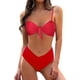 thumbnail image 1 of MKLEKYY Bikini Mujer Traje De Baño Women'S High Waisted Bikini Sets Two Piece Swimsuit Front Tie Knot Bathing Suit, 1 of 5