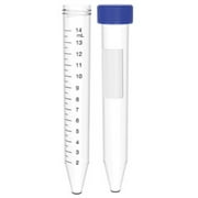 Centrifuge Tubes Cap Color: Blue (Pack of 25) Conical-Bottom Flat, PS, 15 mL, Sterile by Sponix BioRx