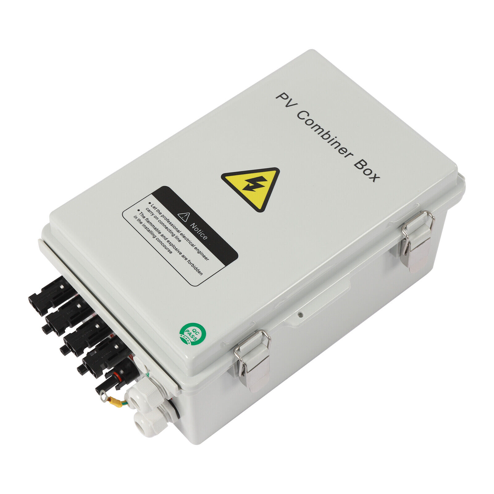 Miumaeov Solar Combiner Box PV Combiner 63A Circuit Breaker 4 String For Solar Panel Kit